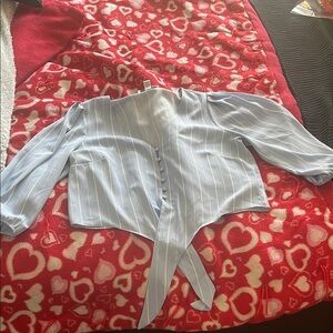 Striped Button-Up Blouse